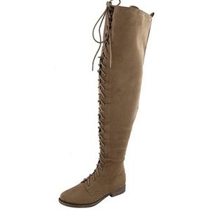 THIGH HIGH TIE UP SUEDE BOOTS 🤎🤎🤎